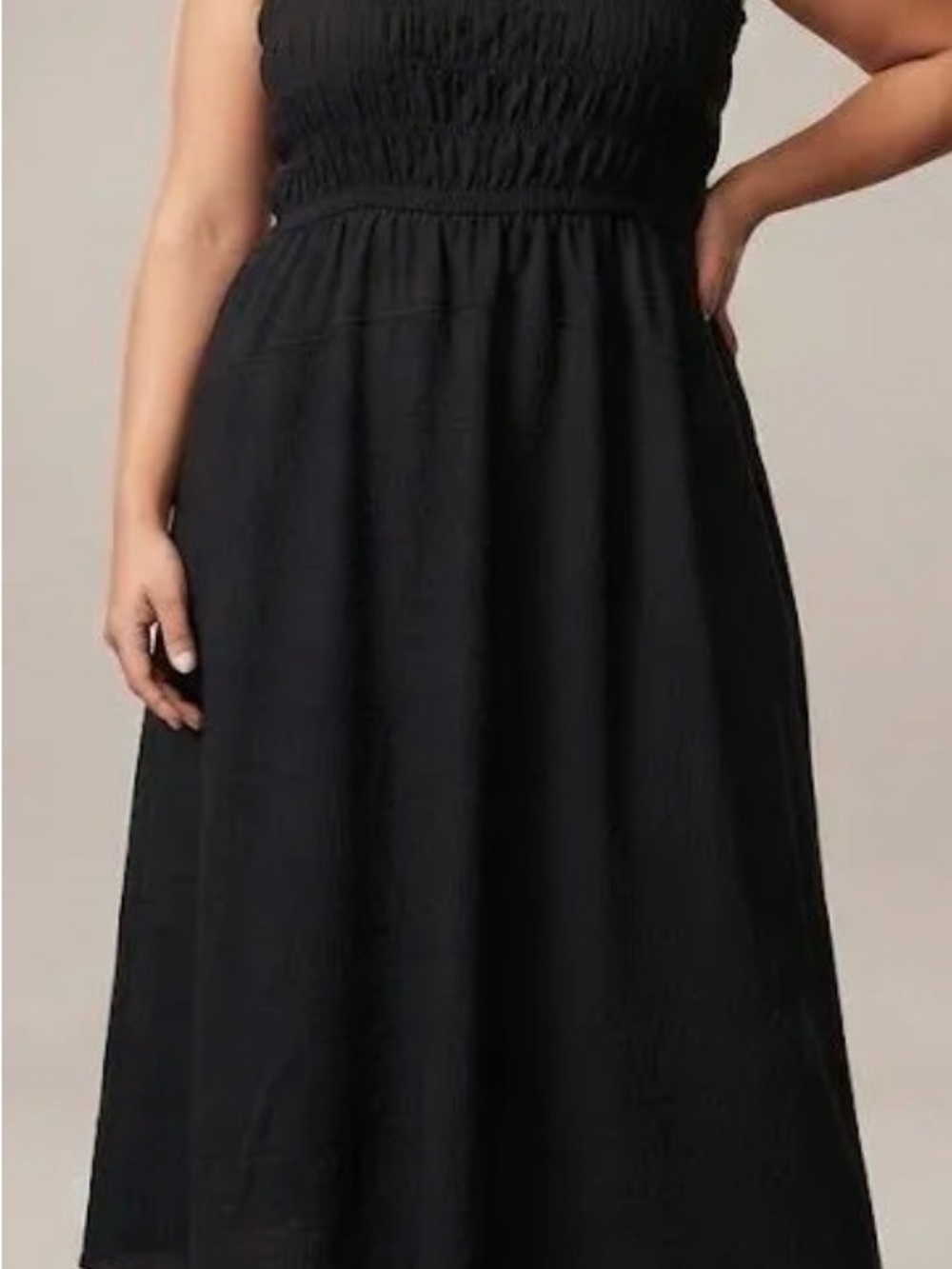 Old Navy Black Smocked Maxi Dress - Women
